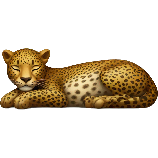 Leopard sleeps emoji