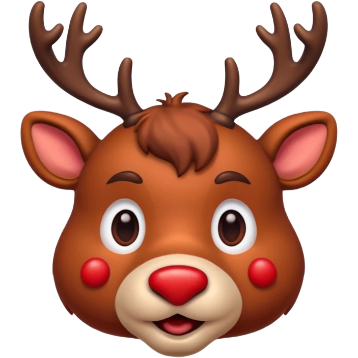 christmas deer rudolph emoji