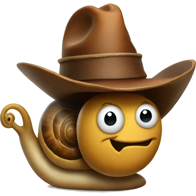 Snail wearing a cowboy hat emoji