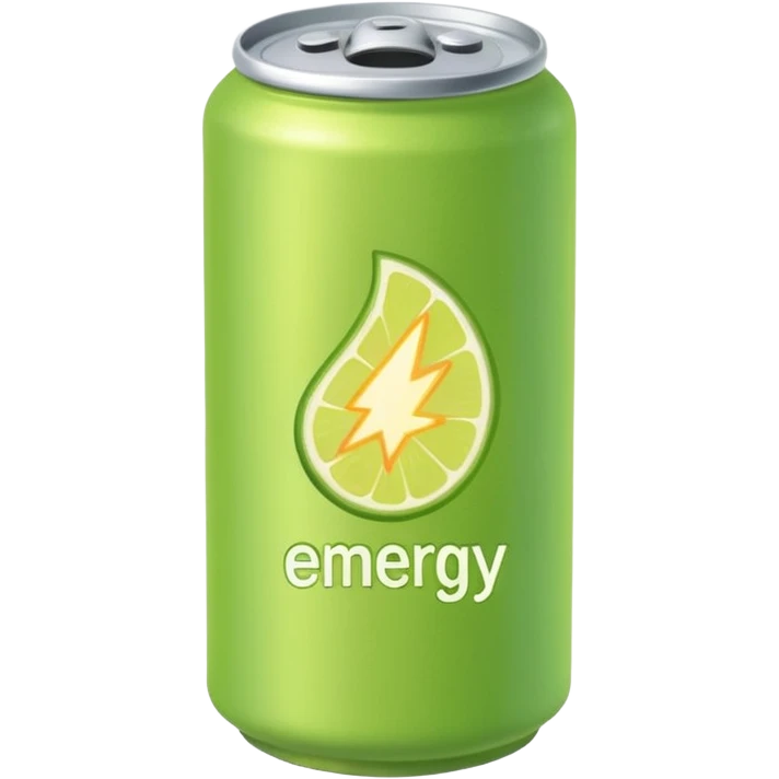 pastel lime green can that says "Energy"  emoji