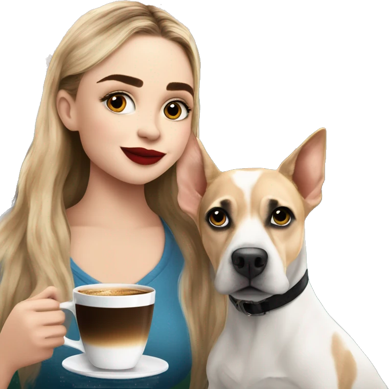 Sabrina carpenter drinking a espresso with a dog and Cristiano Ronaldo emoji