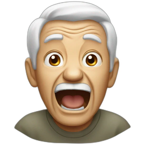 old man shouting emoji