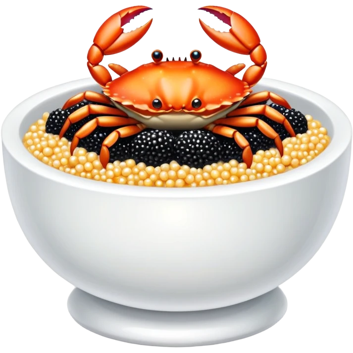 Bowl of crab, sea urchin, and caviar  emoji
