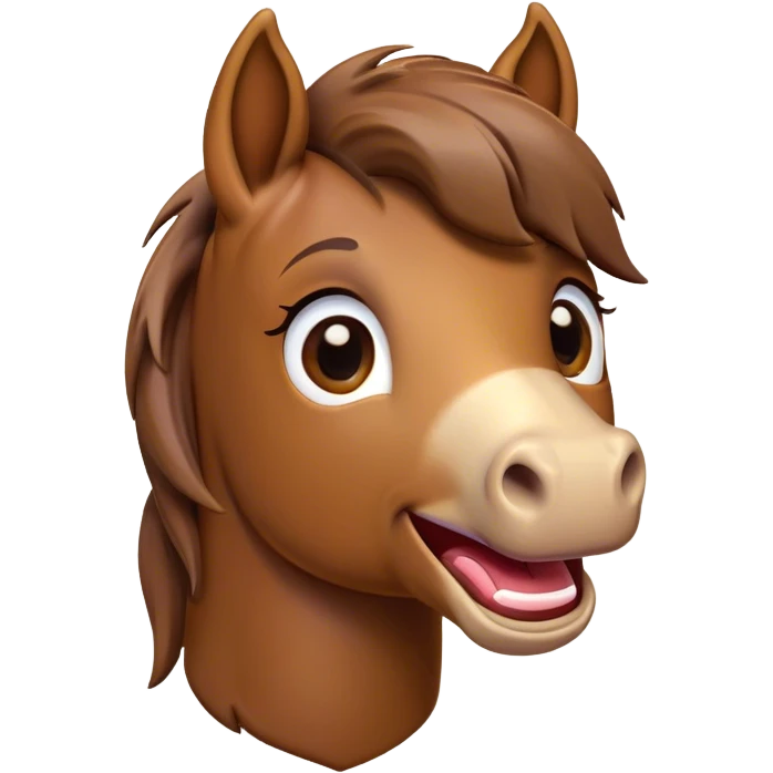 Cinematic Comical Brown Welsh Pony Portrait Emoji, Head tilted dramatically with an exaggeratedly amused expression, featuring a robust, glossy brown color, wide, comically expressive eyes full of playful disbelief, and a subtly animated, perky head, Simplified yet hilariously expressive features, highly detailed, glowing with a slightly sassy earthy glow, high shine, dramatic yet playful, stylized with an air of cheeky equine mischief, soft glowing outline, capturing the essence of a meme-worthy brown Welsh pony that looks ready to trot its way into viral fame! emoji