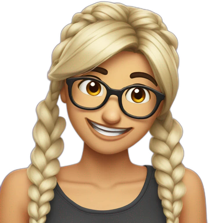 Mia Khalifa braid laughing out loud face twitch emoji