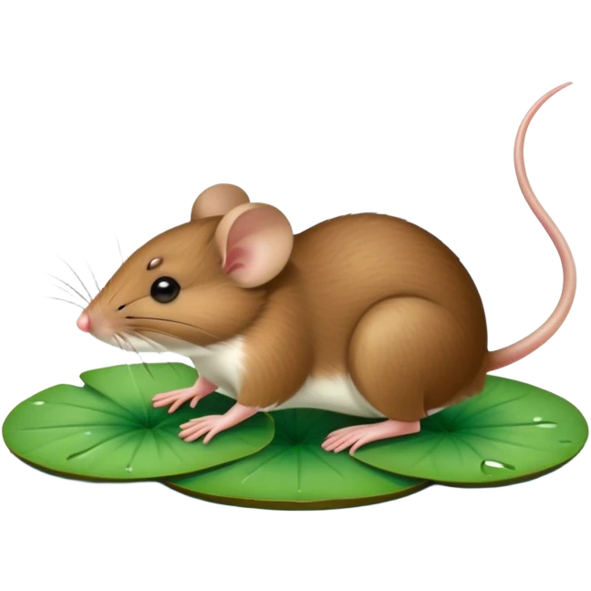 mouse on a lilypad emoji