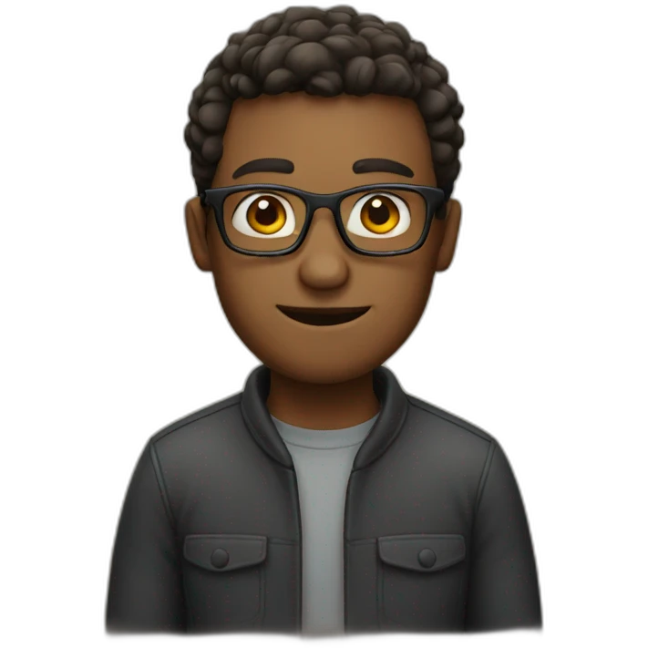 man with glasses emoji