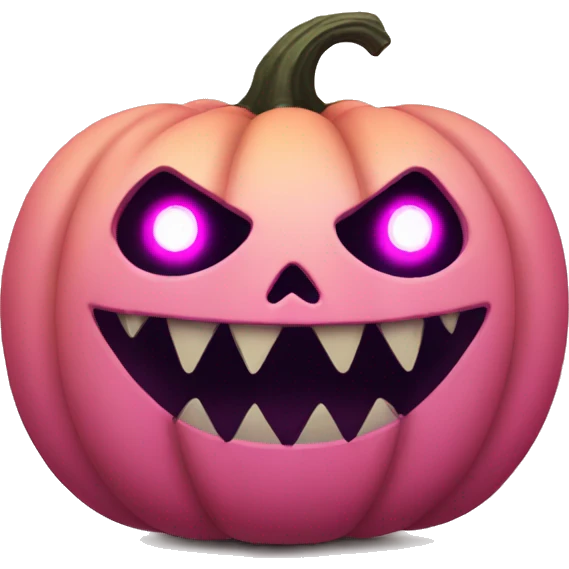 Pink Scary pumpkin emoji