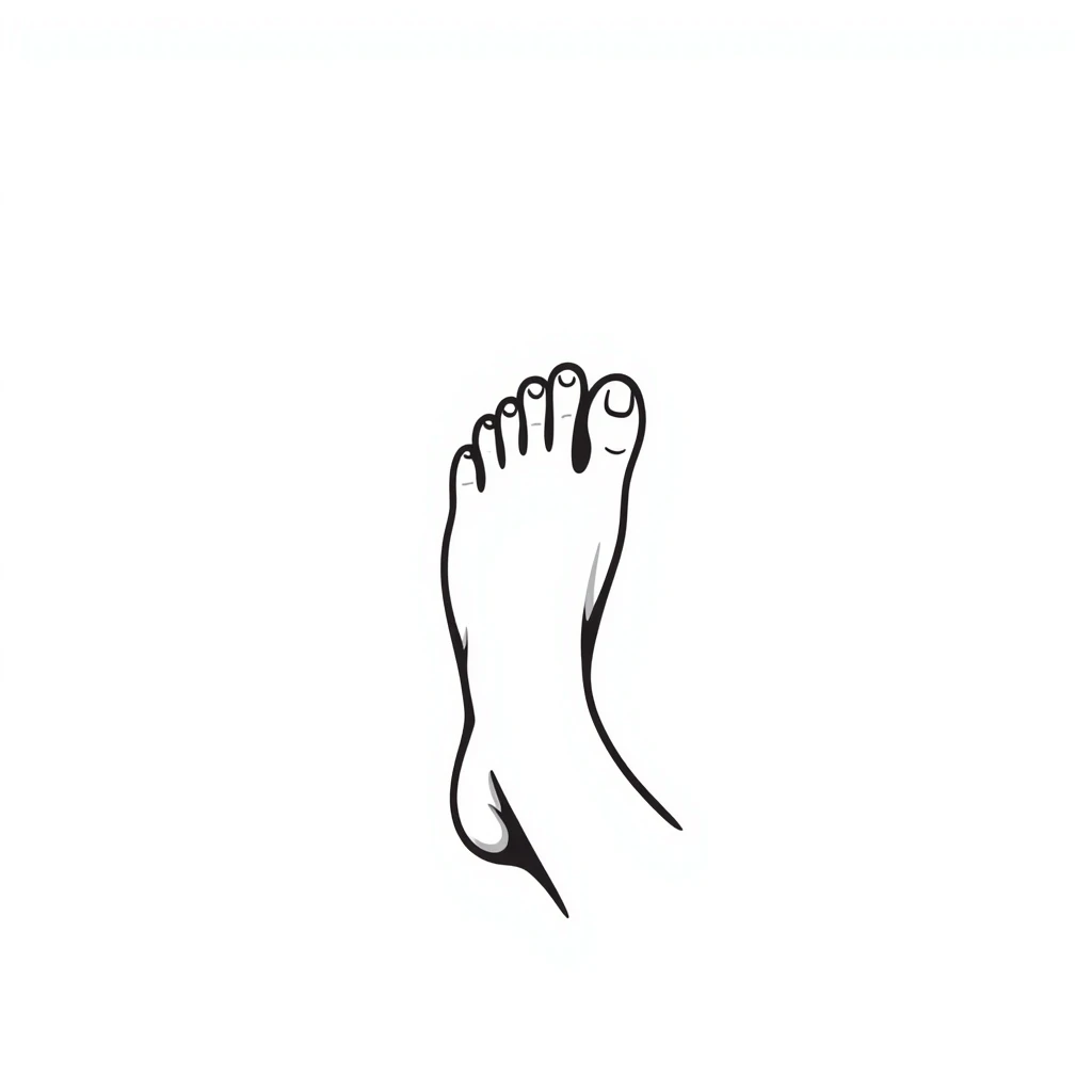 female foot with toes wide spread emoji