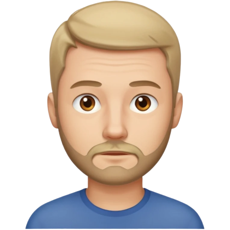 man , no mustache only beard, short hair emoji