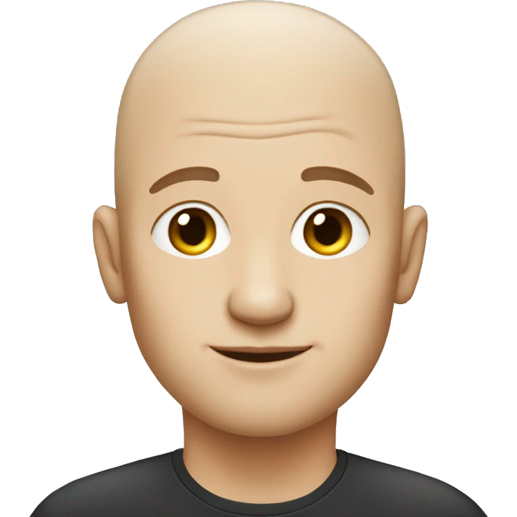 tech guy without hair white skin emoji
