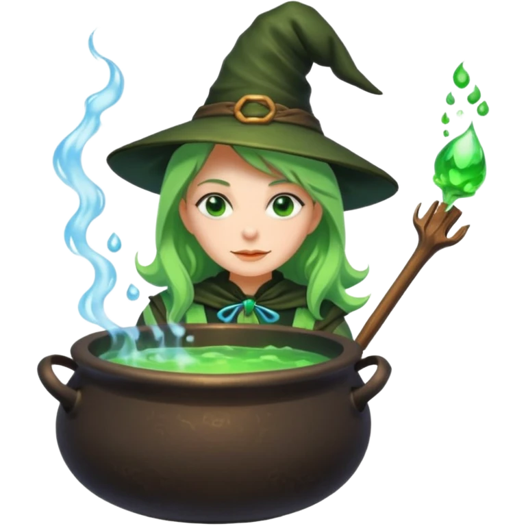 green witch cooking potion emoji