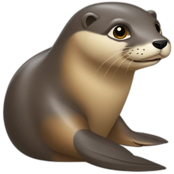 Une loutre sur une phanter emoji