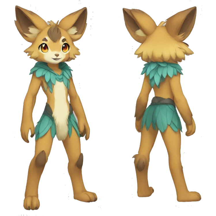 Anthro Sona Fakemon Full Body emoji
