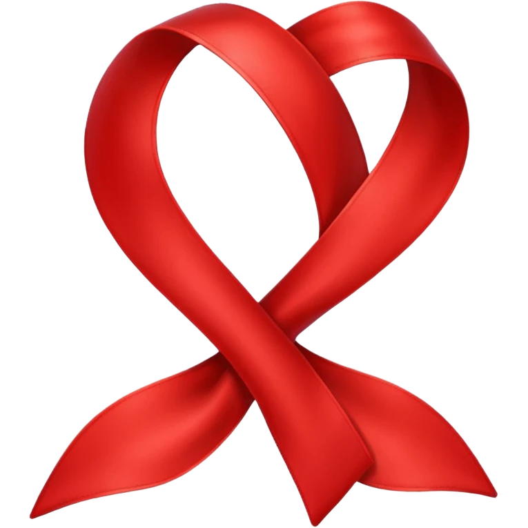 simple red ribbon emoji