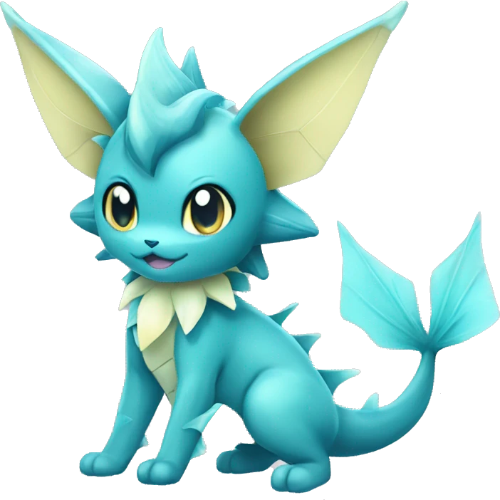 Kawaii Vaporeon full body emoji