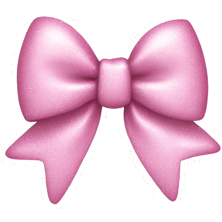 sparkly pastel pink bow emoji