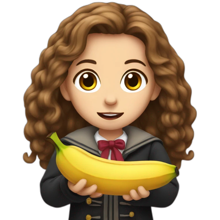 Hermione Granger eating banana emoji