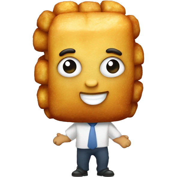 tater tot with face and leg and arm emoji