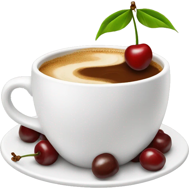 Coffee with cherries emoji
