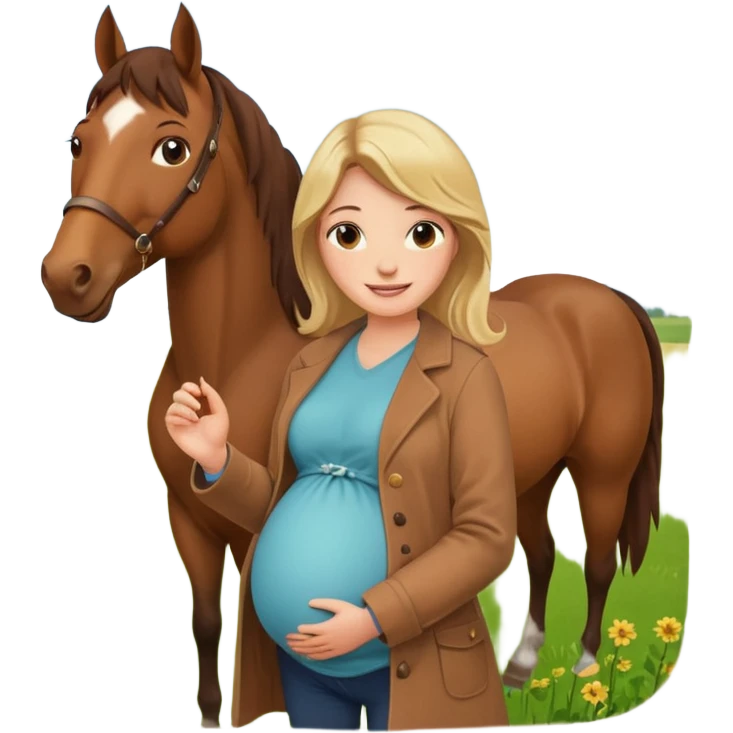 maternity with horce emoji