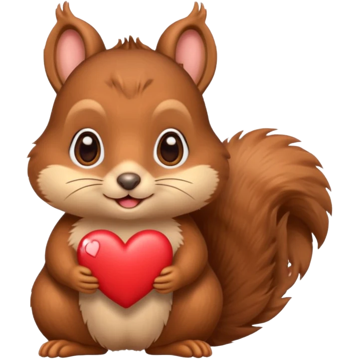 cute squirrel emoji, heart-shaped eyes emoji
