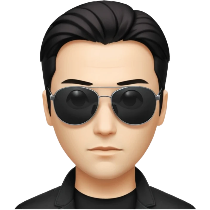 neo on sunglasses from matrix movie emoji