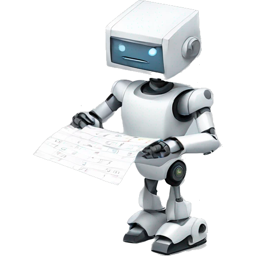 Robot counting papers  emoji