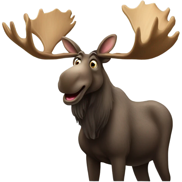Old man moose emoji