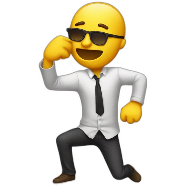 homme qui fait un dab emoji