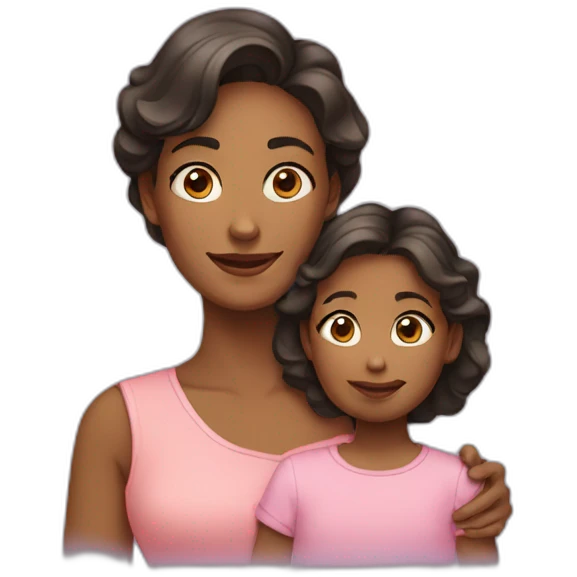 mother and little daughter emoji