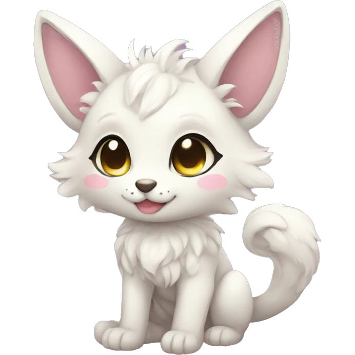 Full body Kawaii bright fantasy ethereal anthro fursona animal emoji