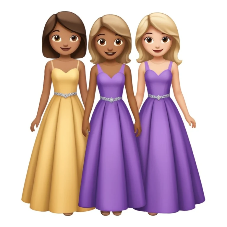 girls in a prom emoji