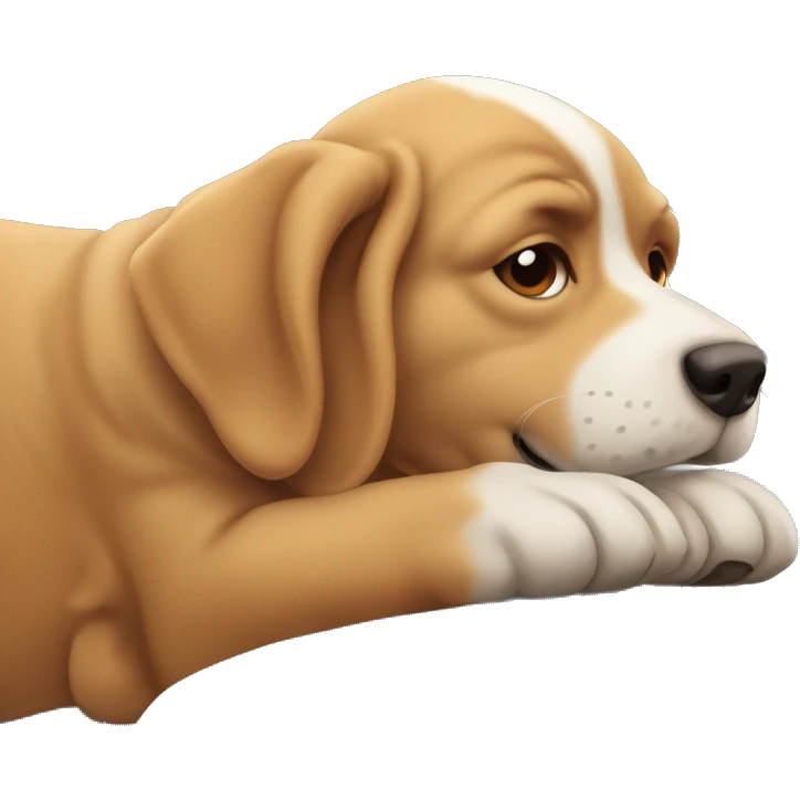 Dog wearing a ྀིྀི emoji