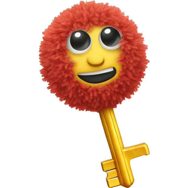 keys with pom pom emoji
