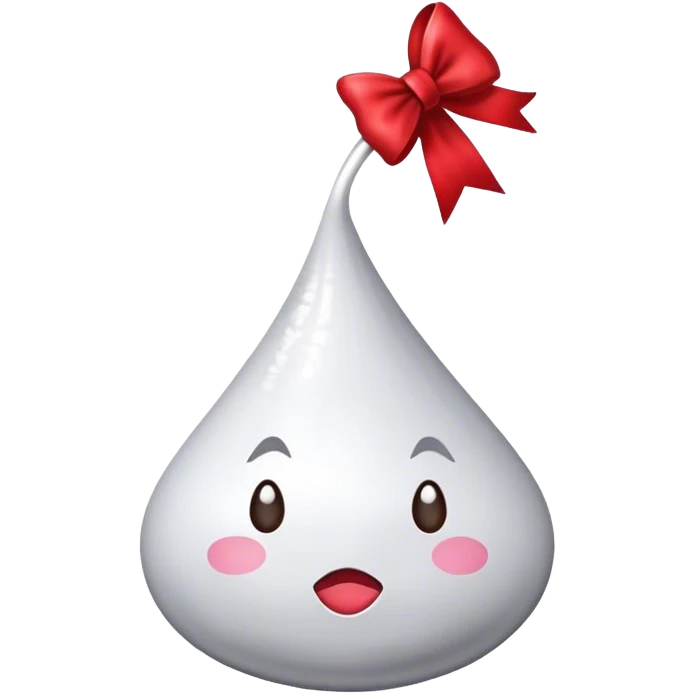 Hershey kiss with bow on top emoji