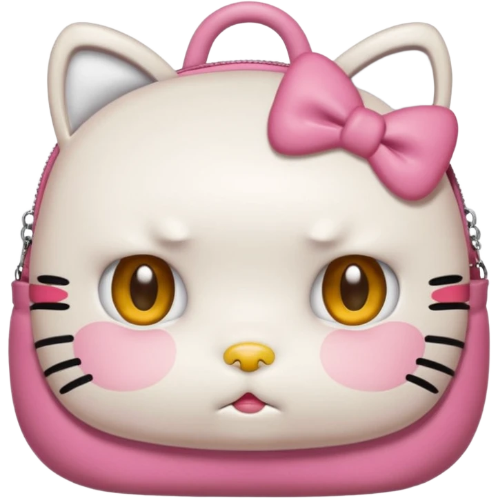 Hello Kitty Face with Bags Under Eyes emoji