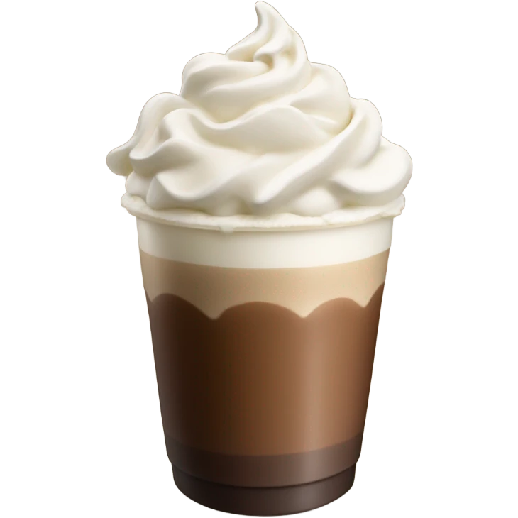 Starbucks mocha frap with whip cream emoji