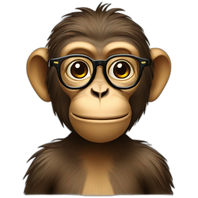 Monkey in glasses emoji