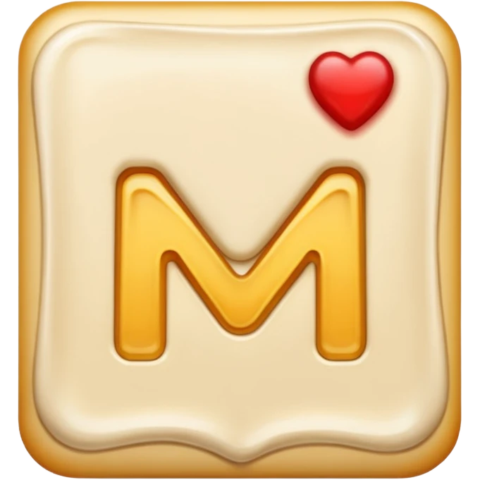 Letter color Creamy emoji