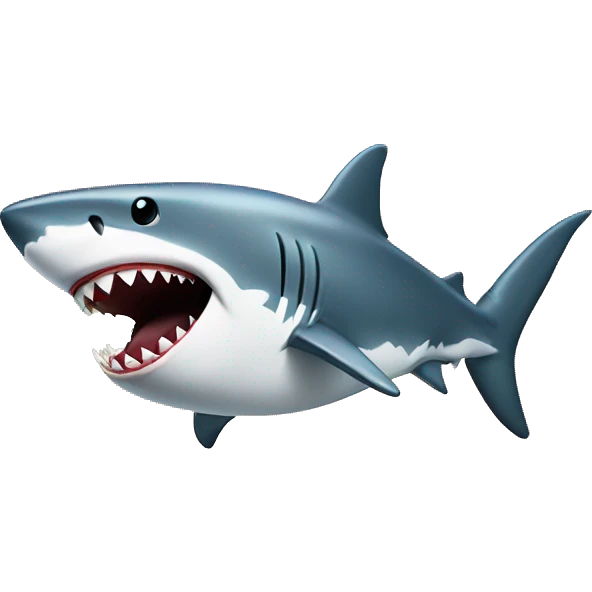 Shark with a tabaco emoji