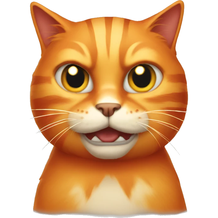 evil orange cat emoji