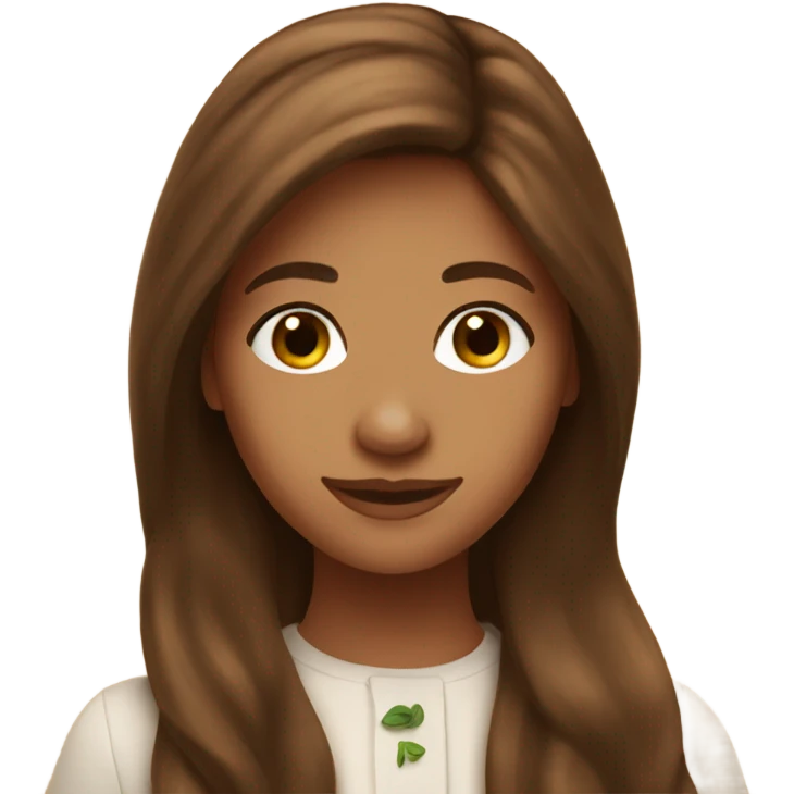 Girl long brown hair at Olive Garden restaurant  emoji