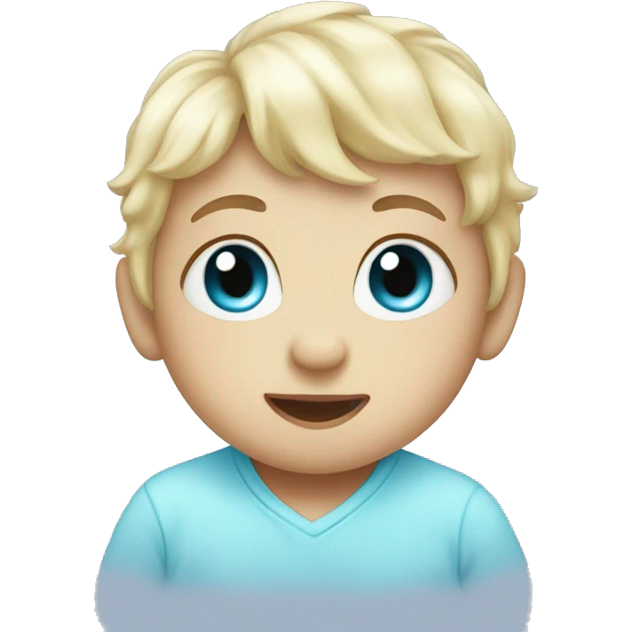 Cute Baby blue heart  emoji