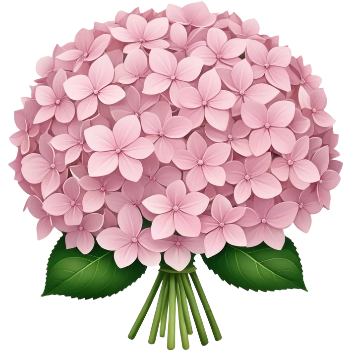 Bouquet of Pale pink hydrangeas emoji
