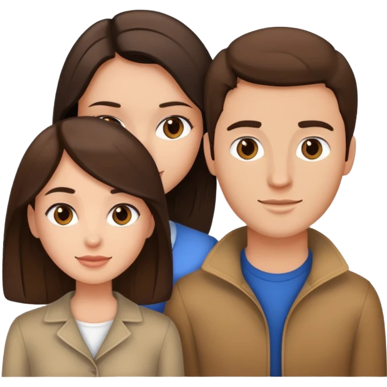 A couple the girl is brunette and the guy too emoji