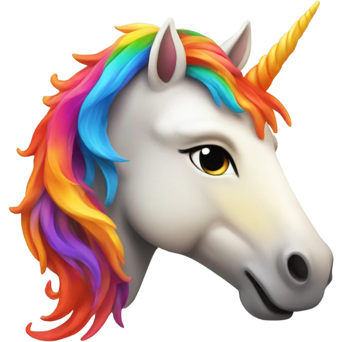 generate an emoji with a spicy unicorn with a rainbow on the top  emoji