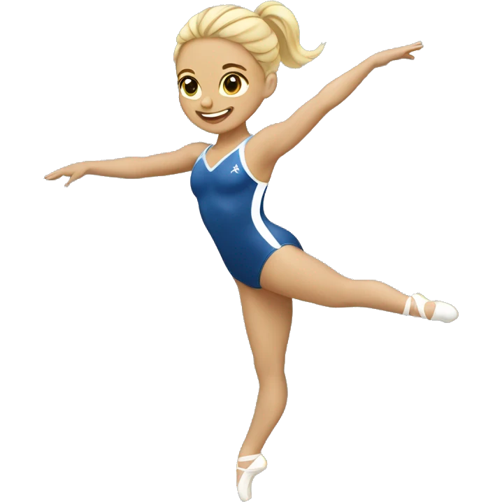 Artistic gymnast blonde with a ball emoji