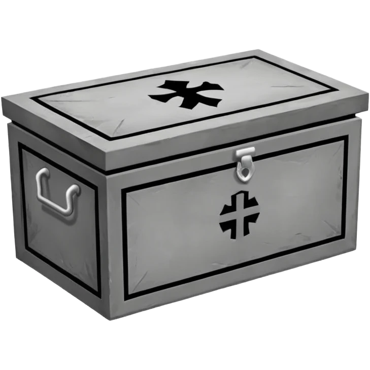 concrete container for casket to go inside of in the cemetery emoji