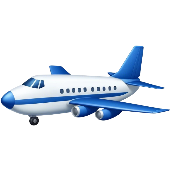 white and dark blue plane emoji
